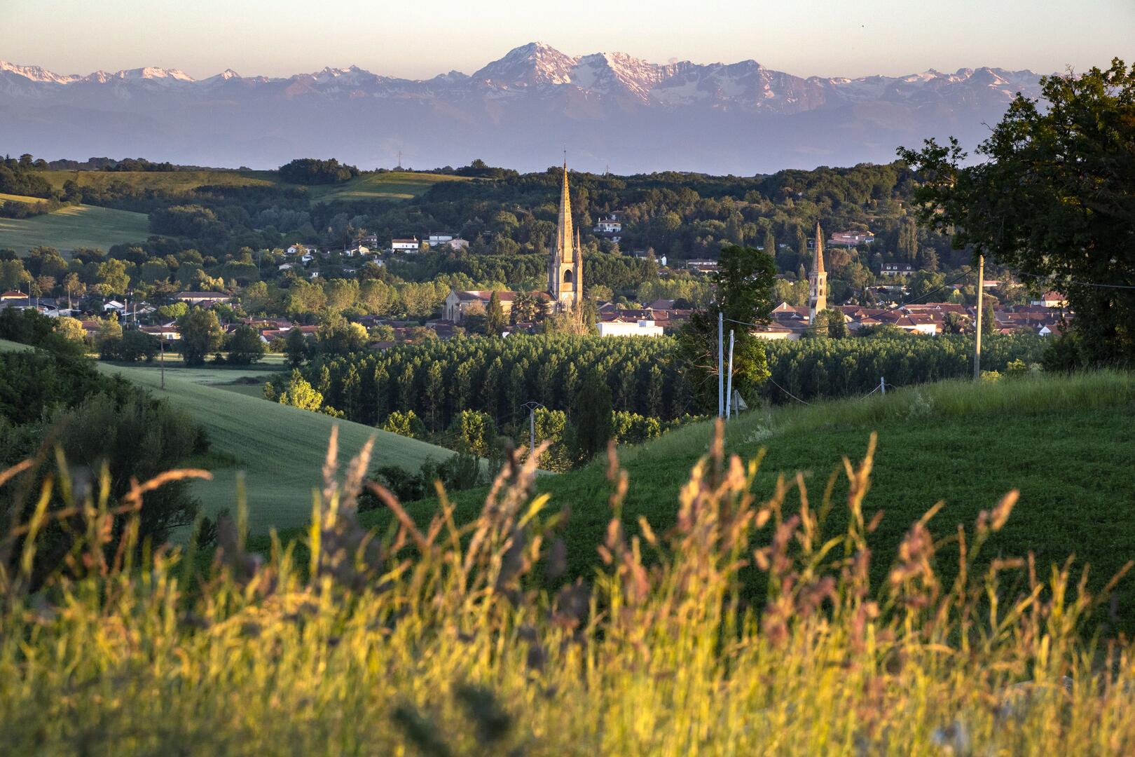 Marciac Point de vue Pyrénées levée jour © Pierre Meyer