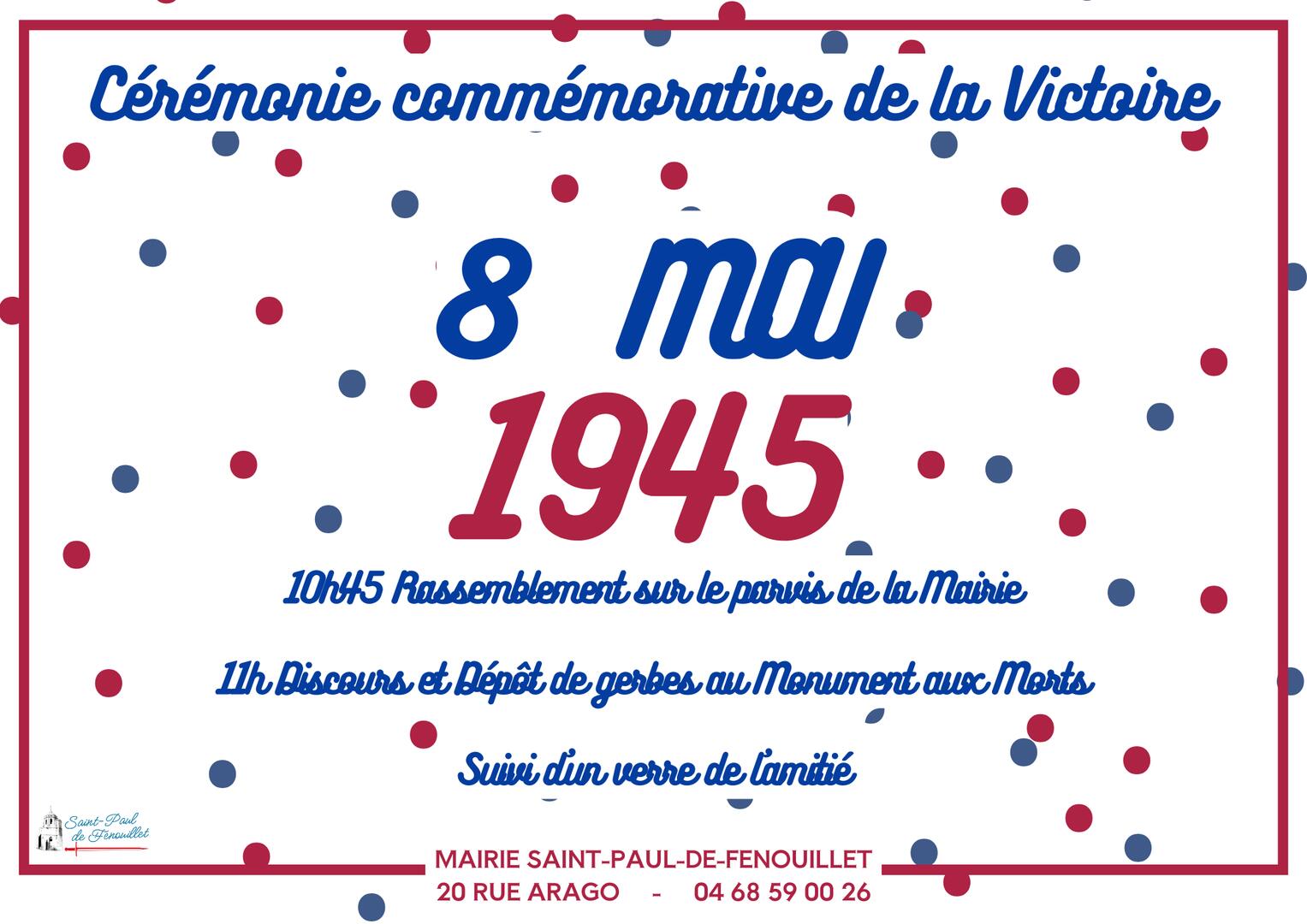 Cérémonie commémorative de la Victoire - 8 mai