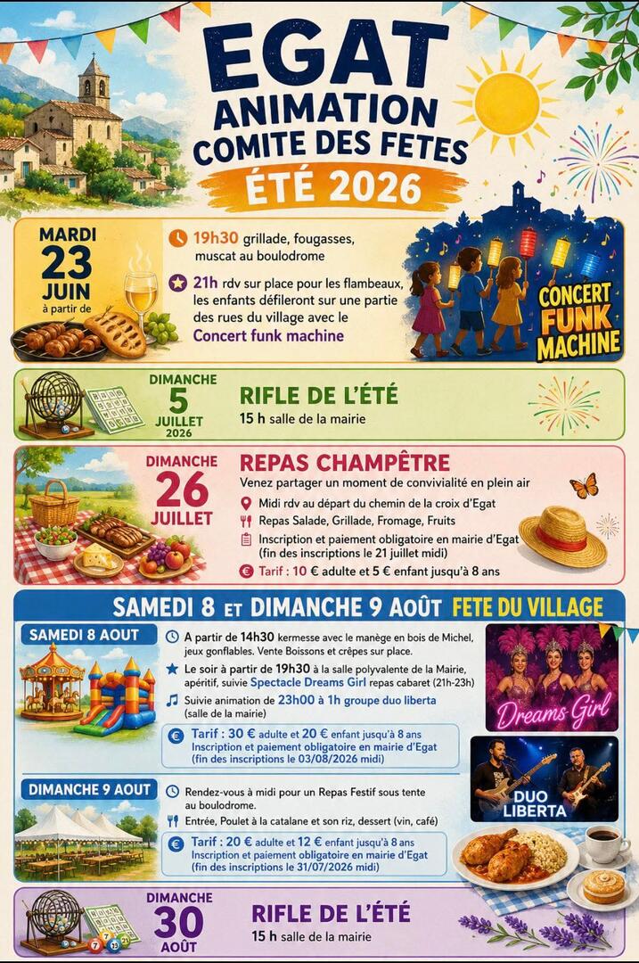 AGENDA ÉTÉ EGAT