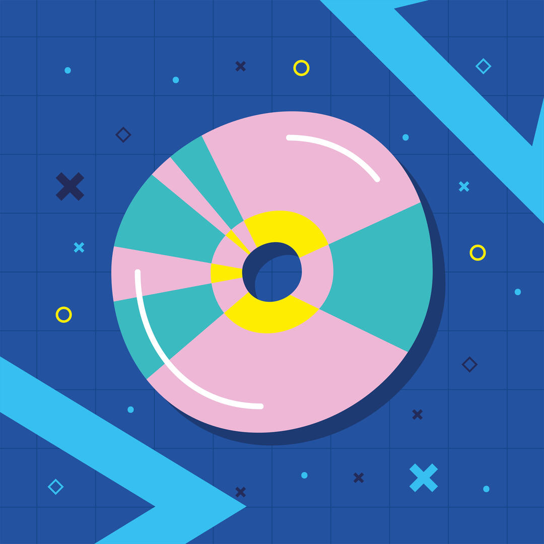 retro compact disk