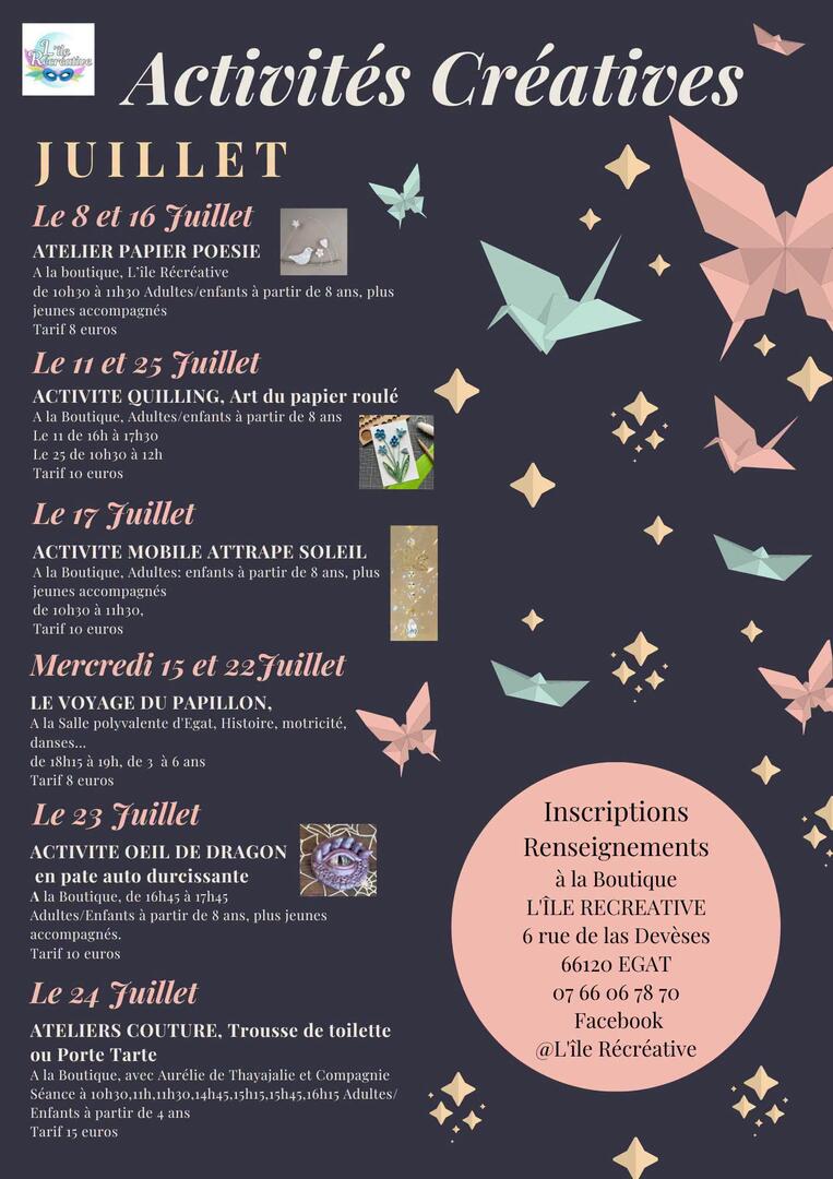 Agenda juil Ile récréative EGAT
