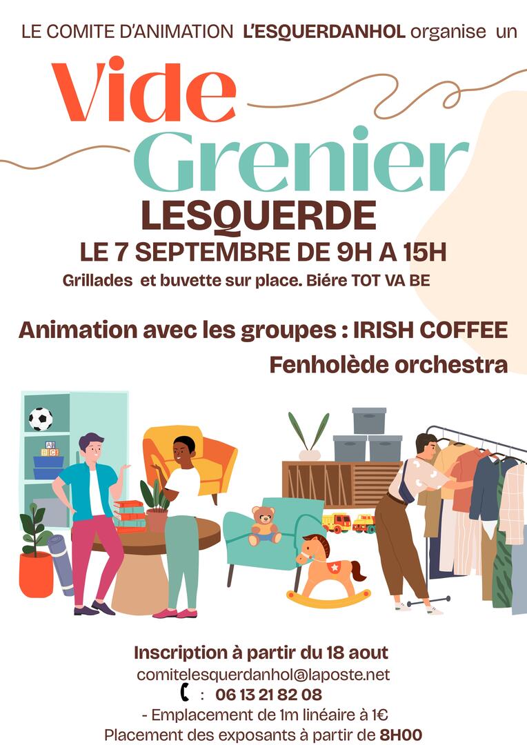 Affiche Vide Grenier Brocante Moderne Illustratif Colore -1- (1)_page-0001