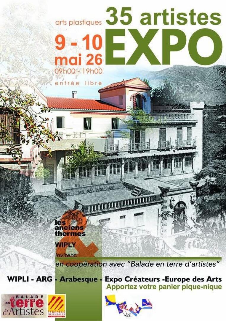 BALADE EN TERRE ARTISTE - affiche anciennes thermes