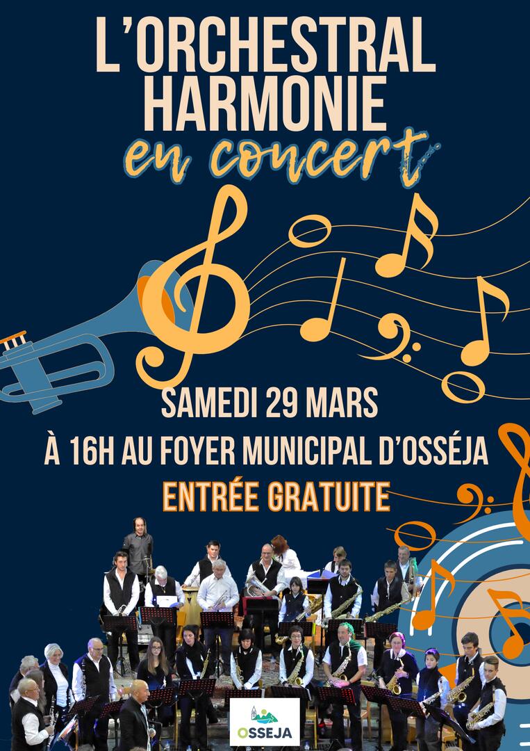 Flyer événement fête de la musique illustratif rétro bleu et orange - 1