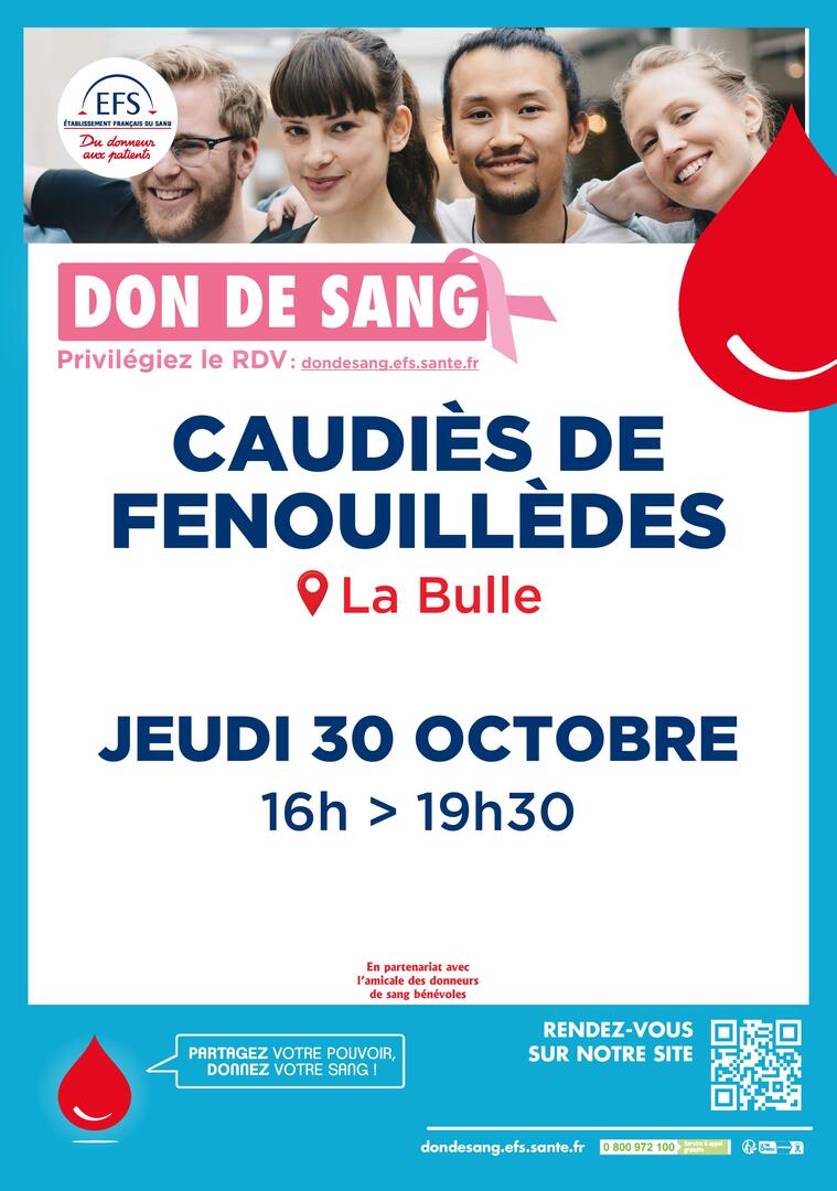 Don du sang - CAUDIES - 30-10-2025