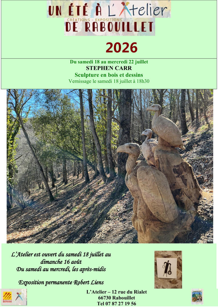 EXPO - Stephen CARR - Rabouillet du 18 au 22 juillet 2026