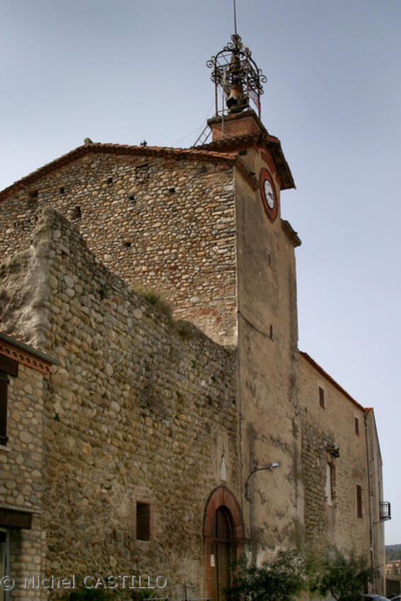 Eglise et reste chateau st jean pla de corts