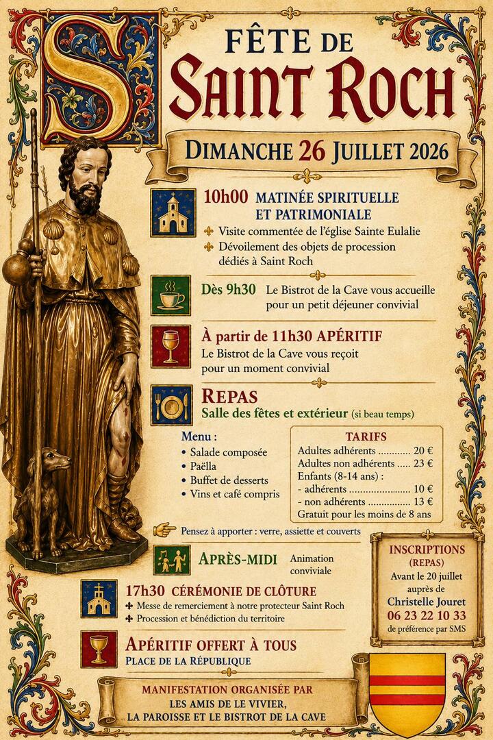 FETE DE LA ST ROCH - LE VIVIER -26-07-2026 - les amis de le vivier