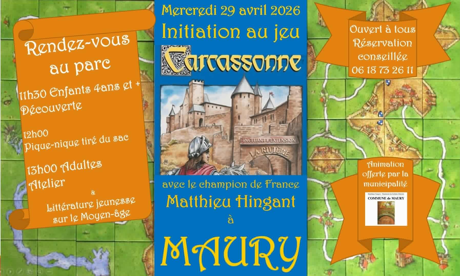 INITIATION AU JEU CARCASSONNE - MAURY - 29-04-2026