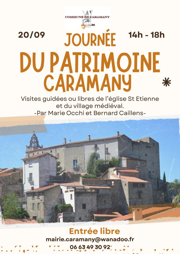 Affiche Tourisme Journées européennes du patrimoine Moderne Orange Marron - 1