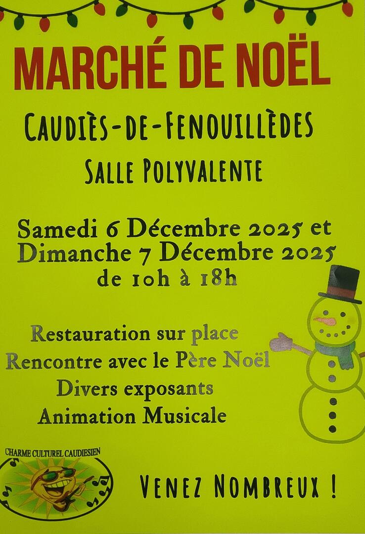 MARCHE DE NOEL -06 et 07 décembre 2025 - CAUDIES