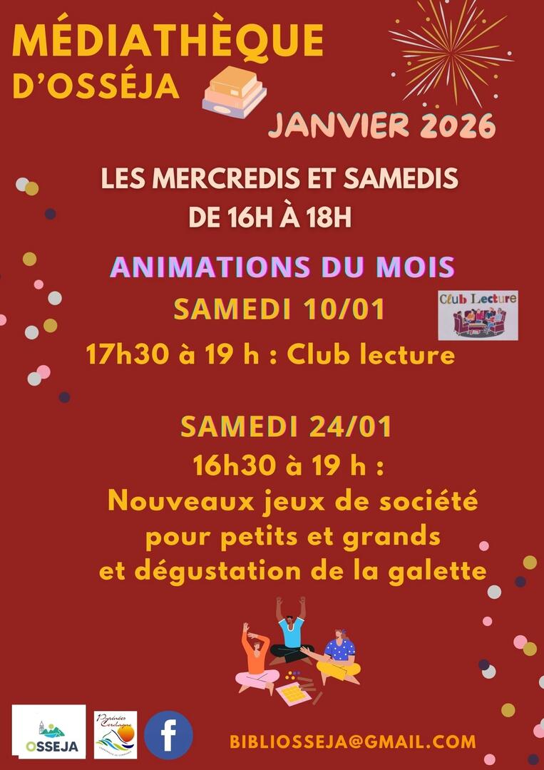 Médiathèque osséja janvier