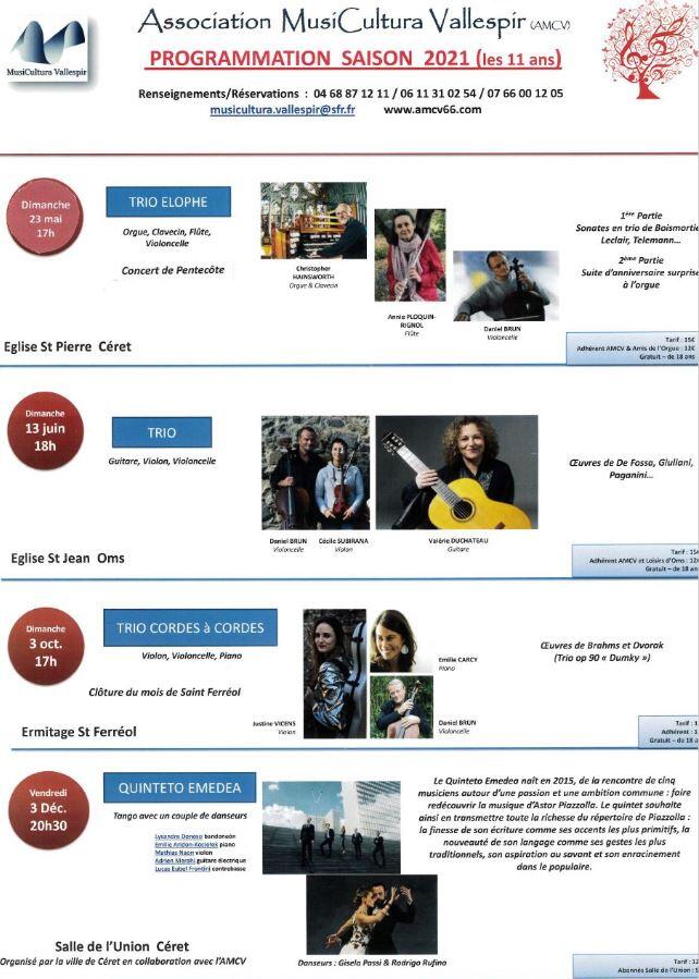 Musicultura Vallespir programmation 2021 2