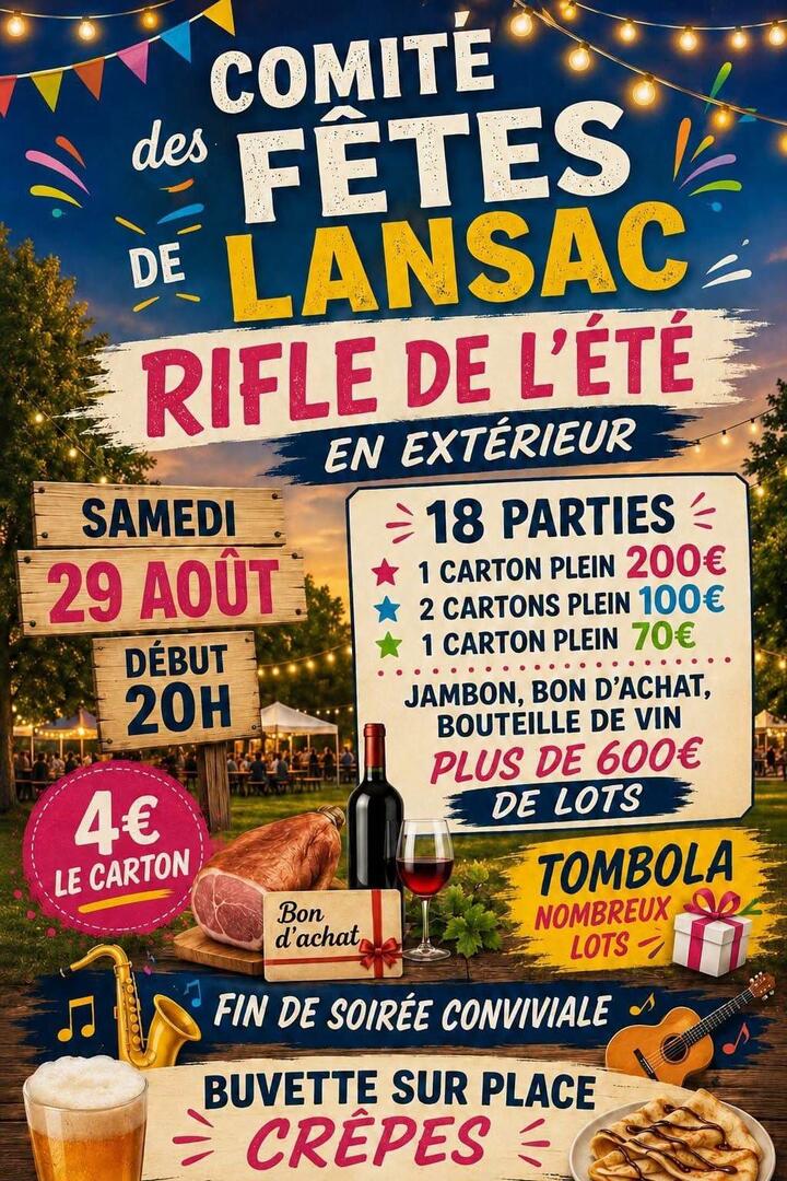 RIFLE - LANSAC - 29-08-2026 - Comité des fetes
