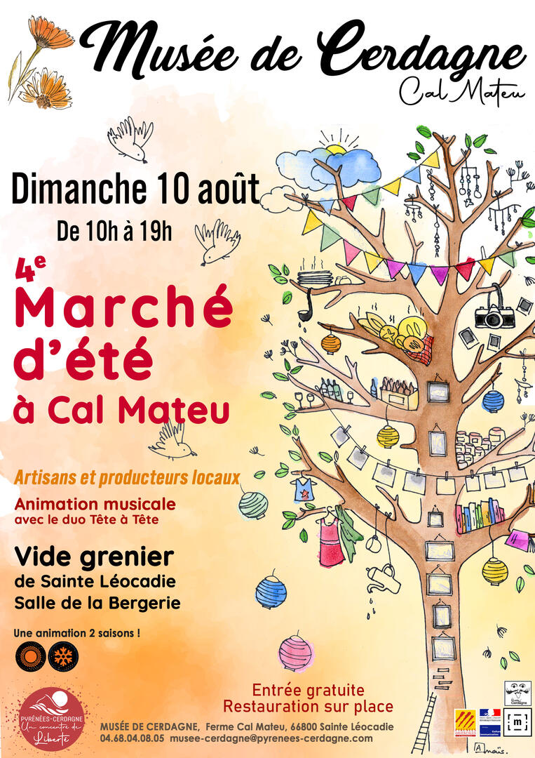 affiche marché d'été 10 aout 2025