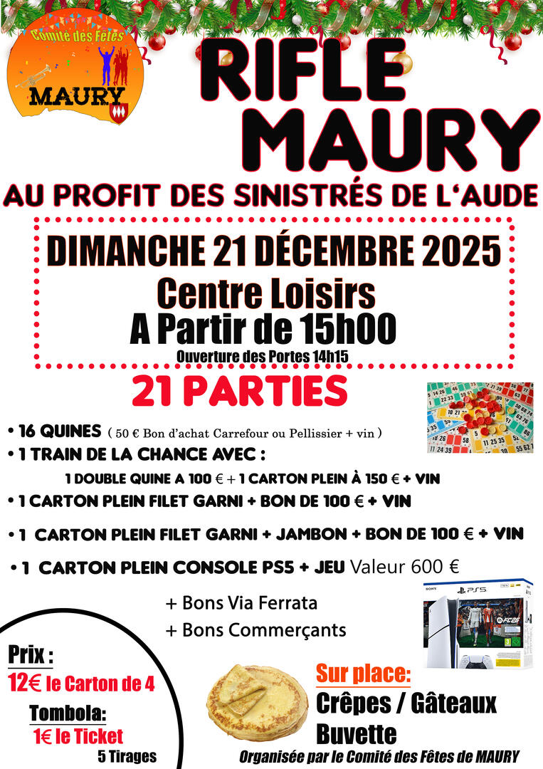 affiche rifle DECEMBRE 21-12-2025-MAURY
