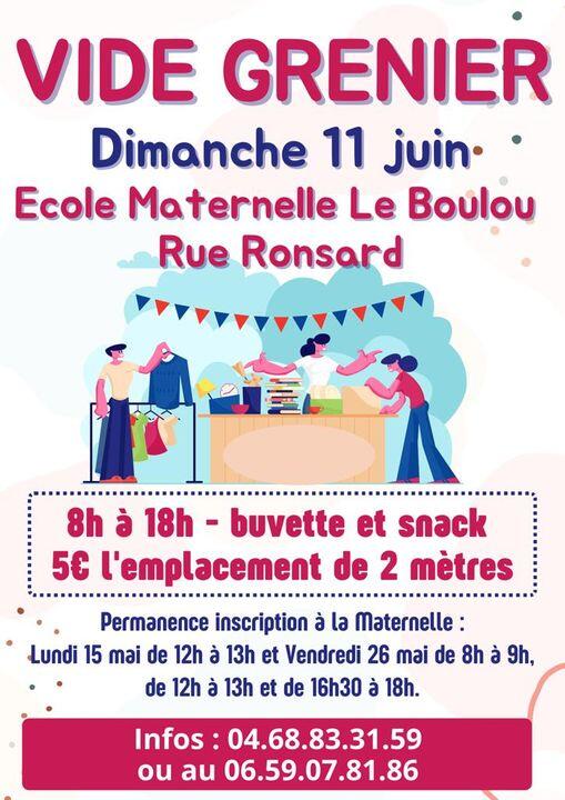affiche vide grenier 11 juin
