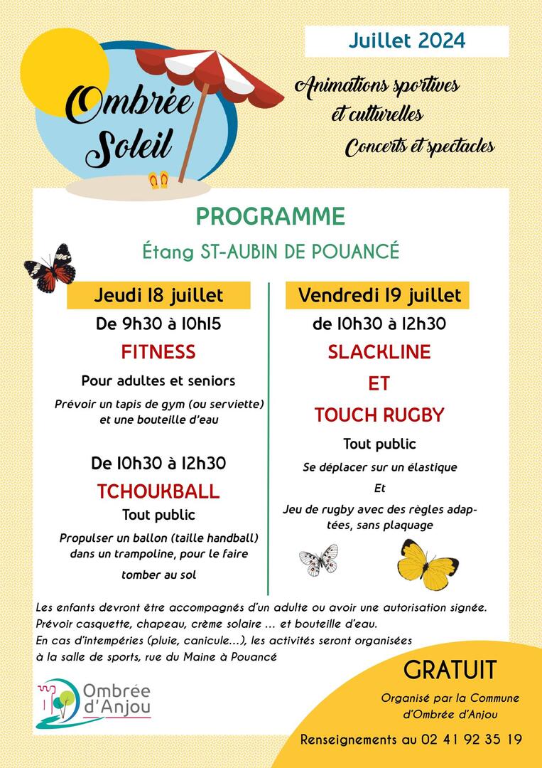 Animations culturelles et sportives 2024