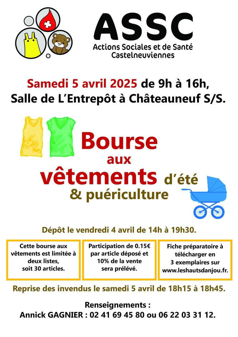Bourse aux vêtements d'été et puériculture