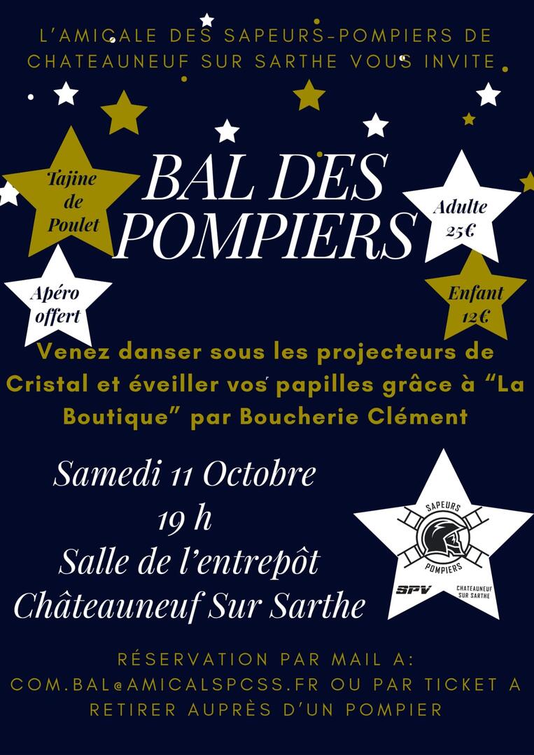 Bal des pompiers de châteauneuf sur sarthe