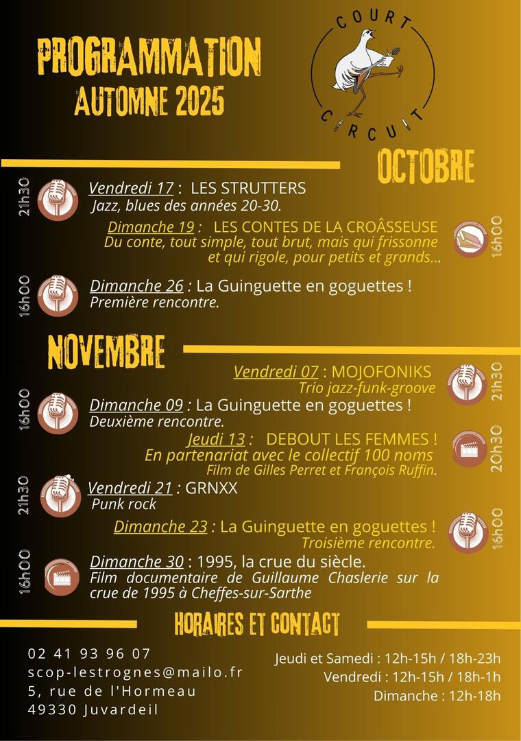 programmation automne 2025 court circuit