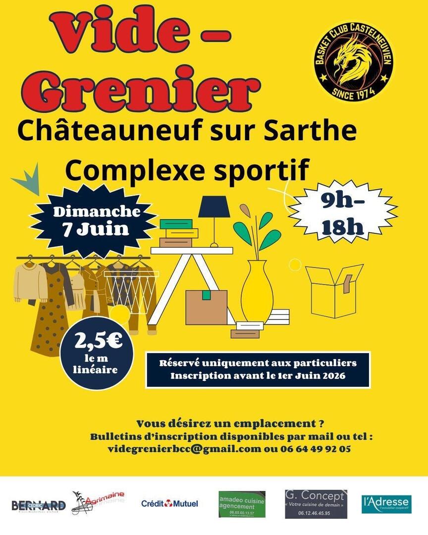 vide-grenier châteauneuf-sur-Sarthe