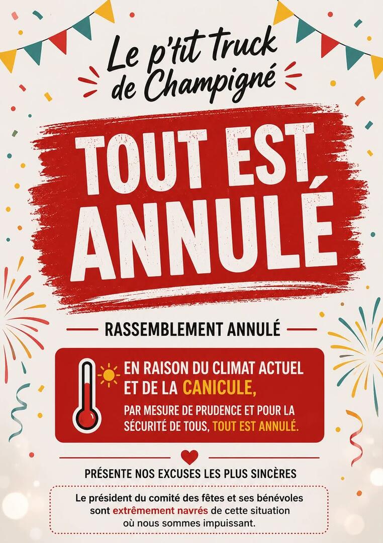Annulé-Le p'tit Truck Champigné-FMA-49