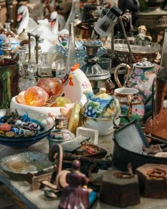 A flea market in Athens, Greece