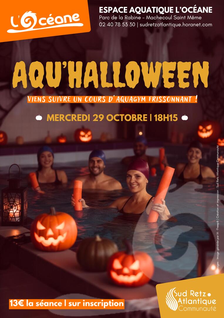 Halloween à la piscine 2025 - Affiche halloween 2024