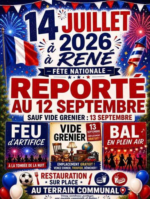 Feu d'artifice René - Report