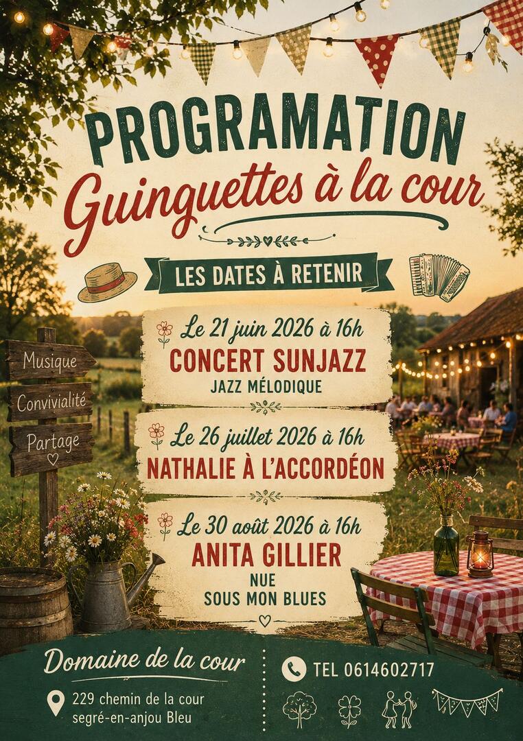 Guinguettes à la cour -2026 - Sainte-Gemmes-d'Andigné - 49 - FMA