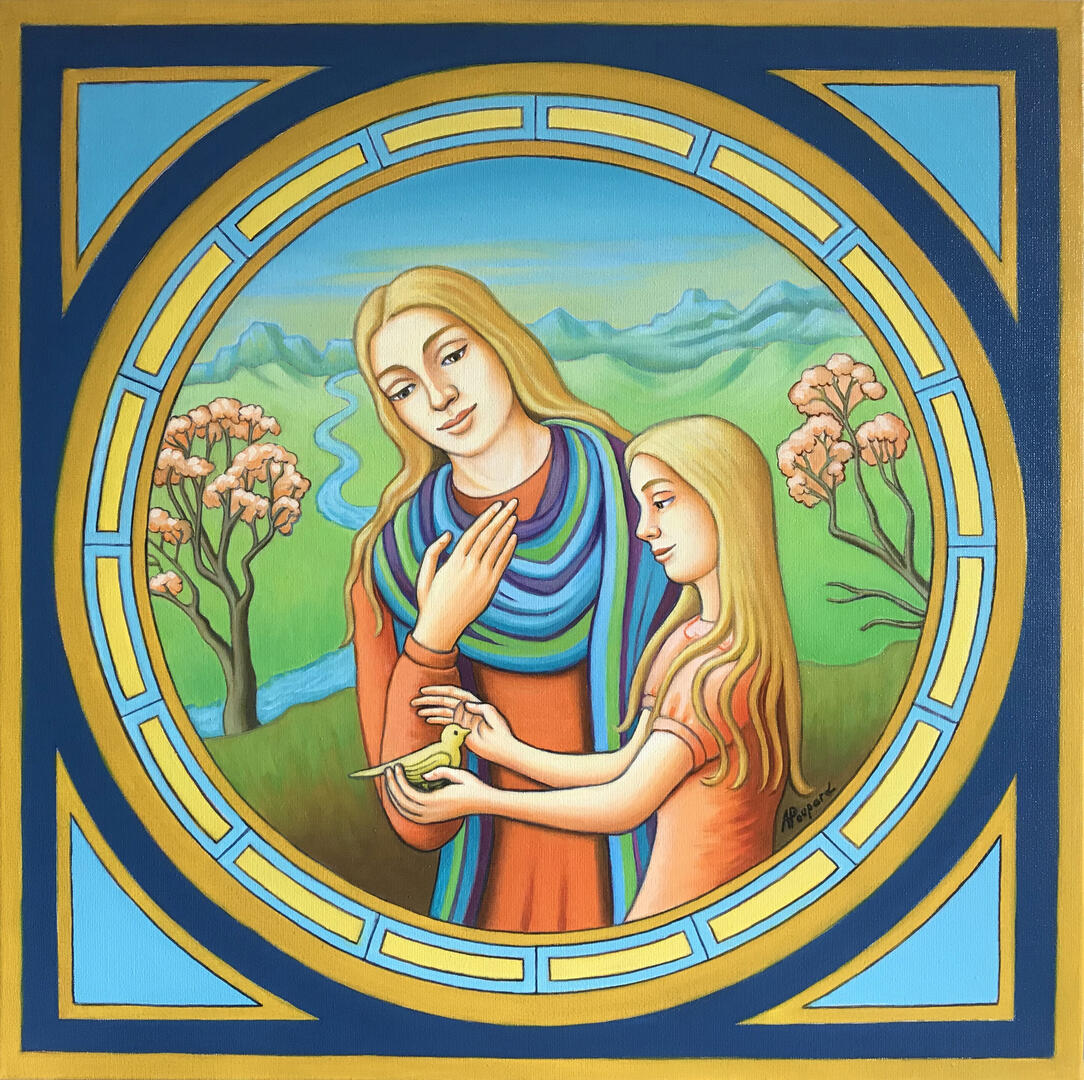 L'oiseau, l'enfant et sa mère