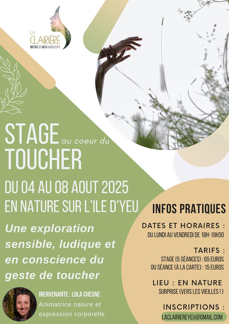 Stage ateliers toucher