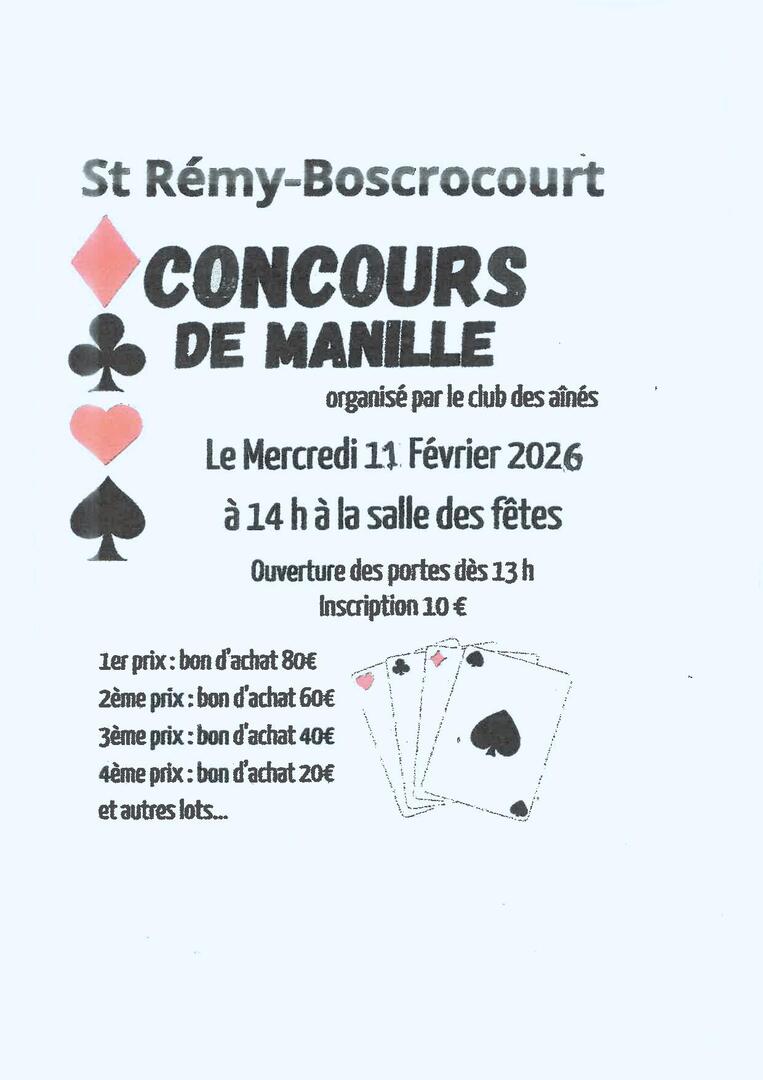 021126 - ST REMY BOSCROCOURT - Concours de manille