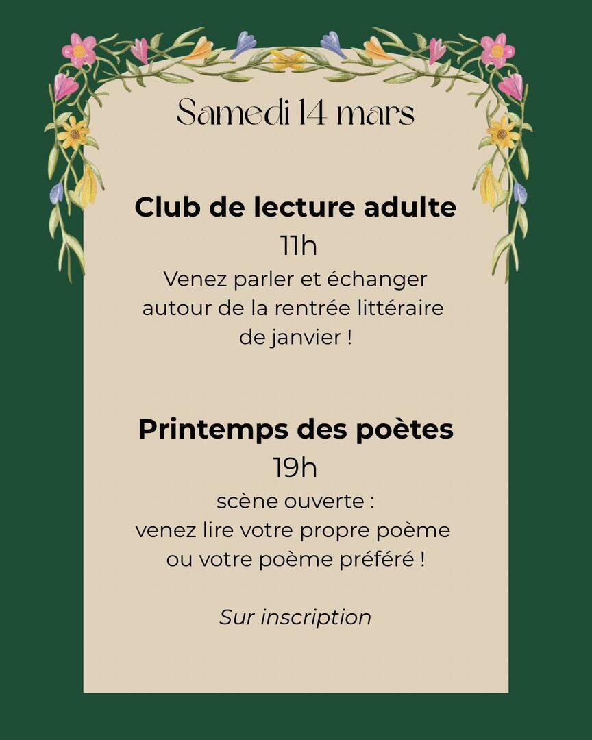 031426 - LE TREPORT - Club Lecture adulte et printemps des poètes