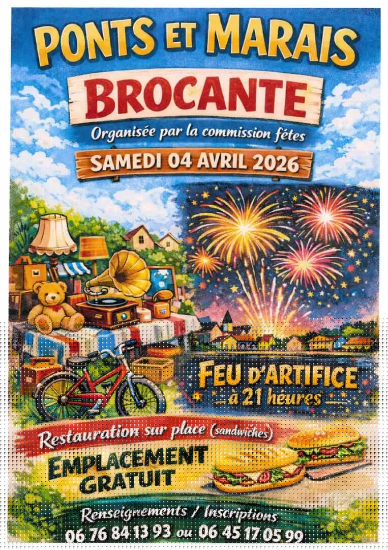 040426 - PONTS ET MARAIS - Brocante et Feu d'artifice