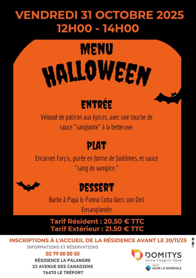 103125 - LT - REPAS HALLOWEEN DOMITYS