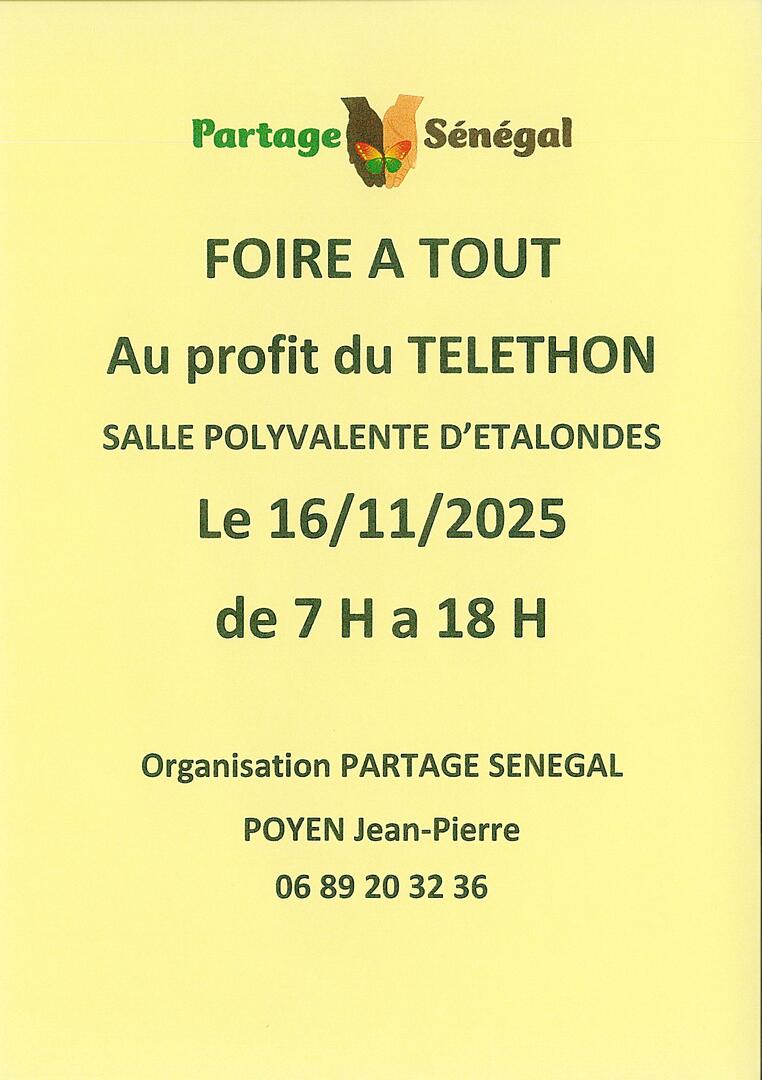 111625 - ETALONDES - Foire à tout