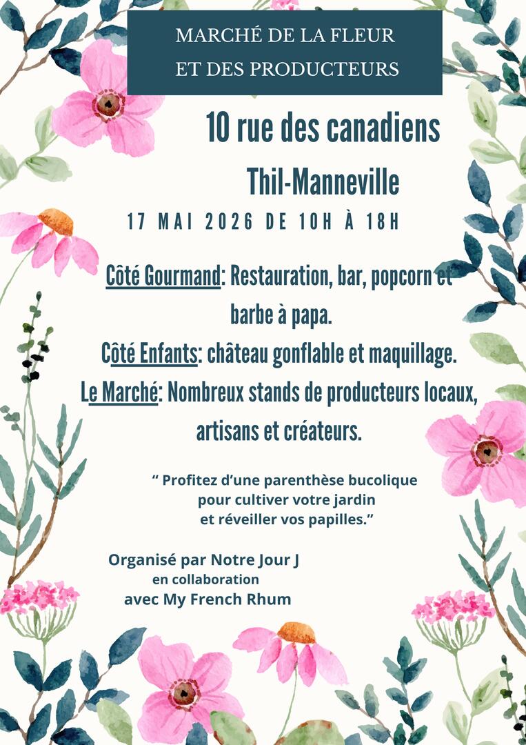 affiche marché de la fleur