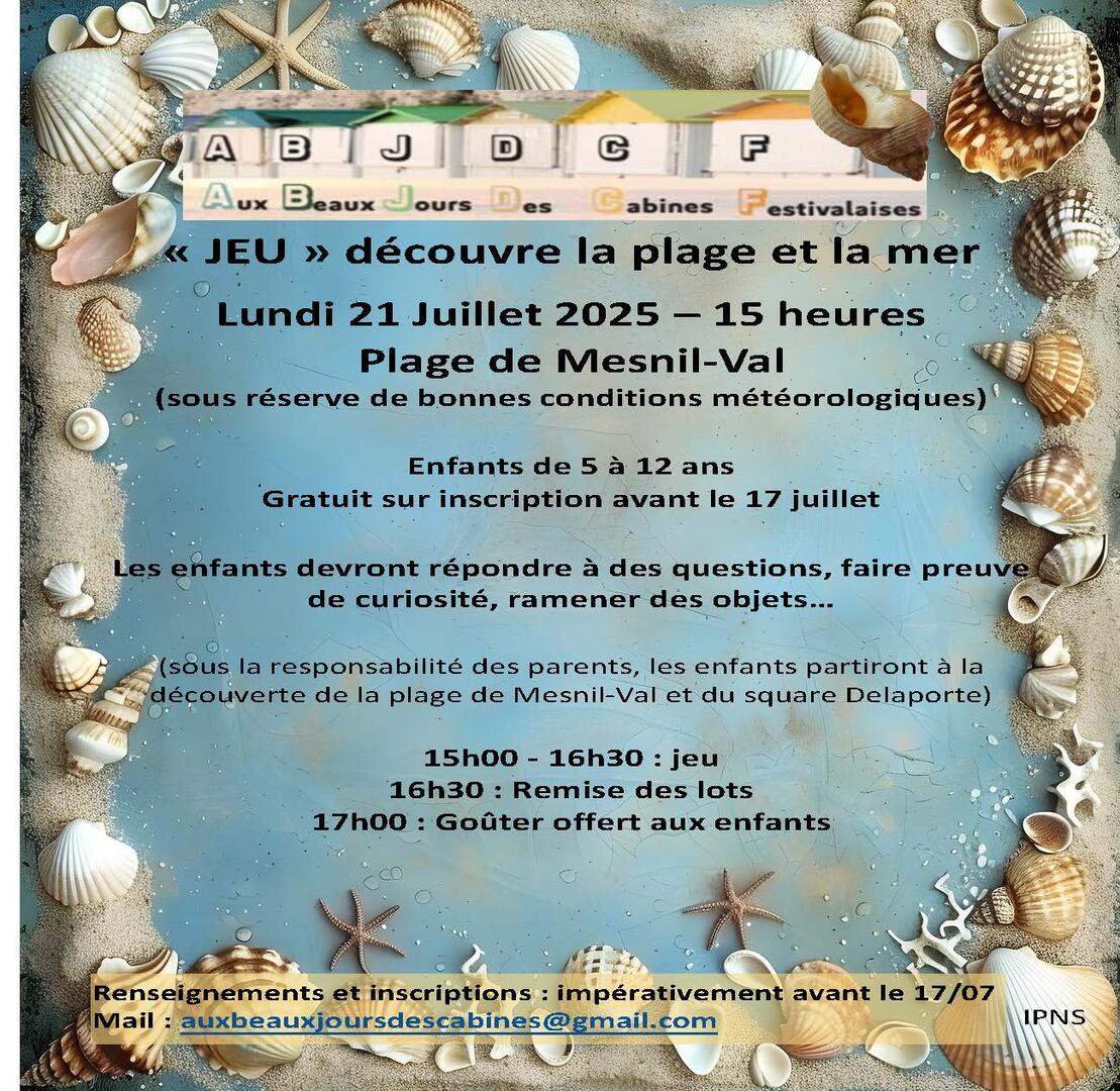 Affiche jeu de plage
