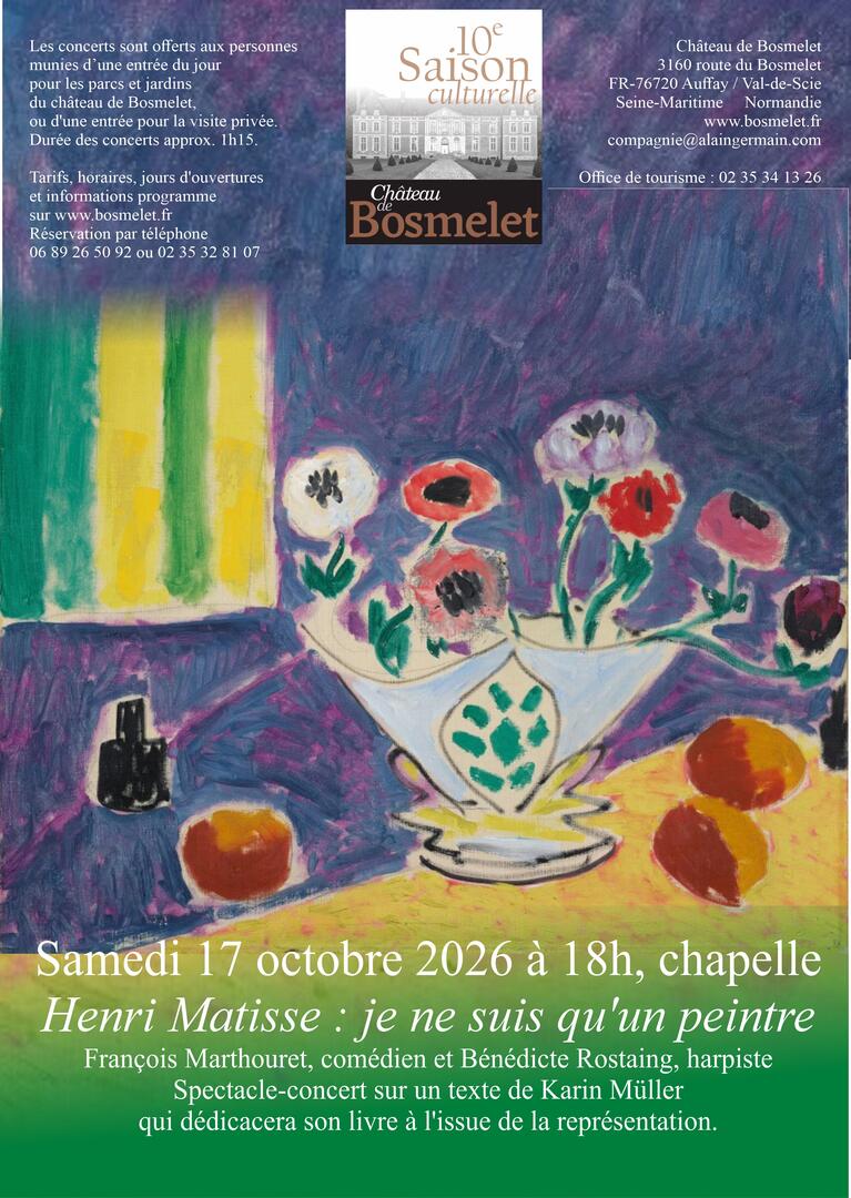 Bosmelet Saison culturelle 2026 MATISSE 17.10