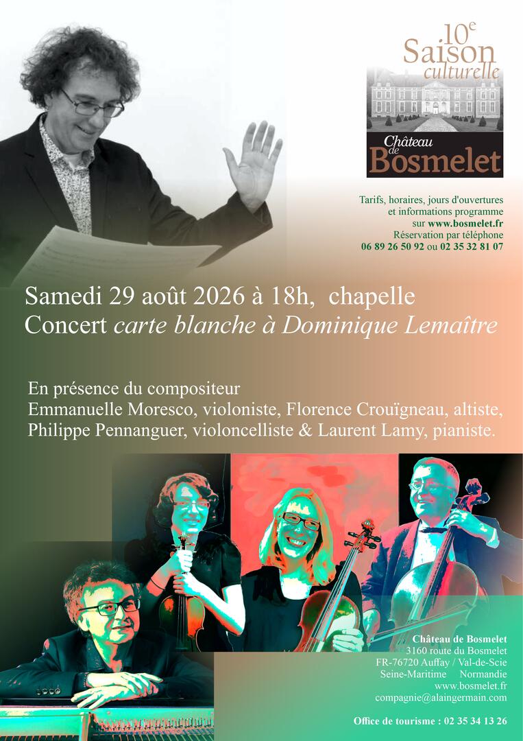 Bosmelet Saison culturelle 2026 LEMAITRE 29.08