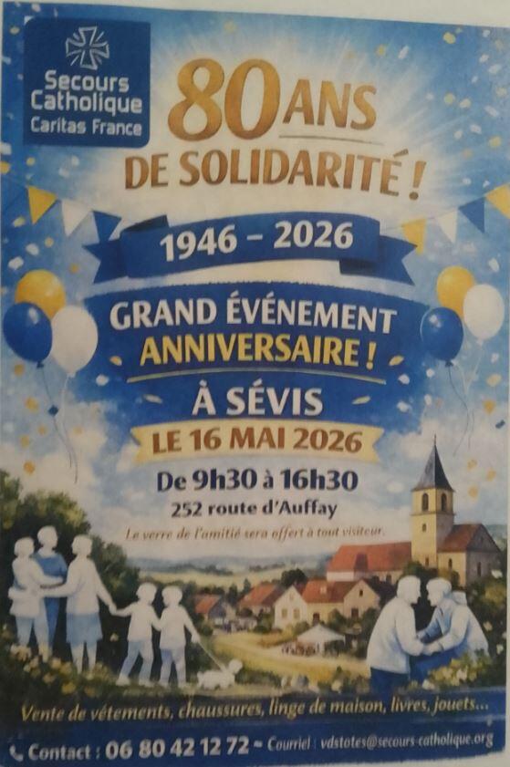 Grand évènement anniversaire : 80 ans de solidarité