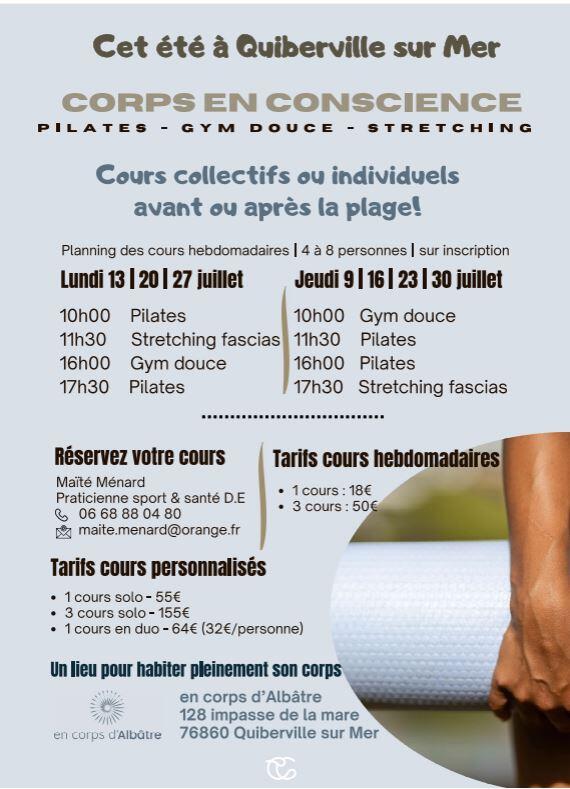 Cours de pilates, gym douce et stretching