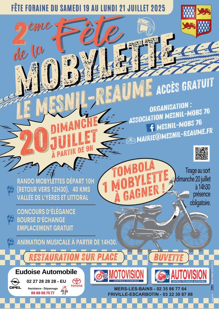 Fête de la mobilette Mesnil-Réaume 20 juillet