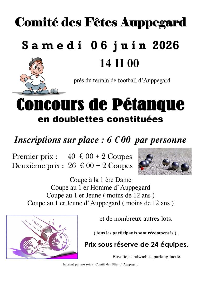 Pétanque 2026 Auppegard
