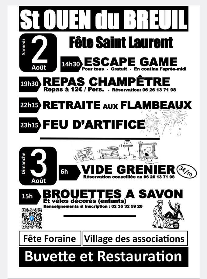 Fête St Laurent 2025 - Saint-Ouen-du-Breuil