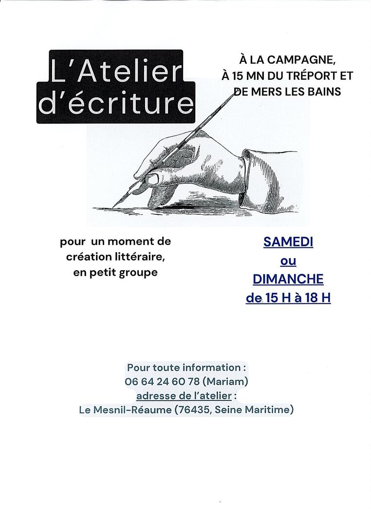 atelier écriture mesnil réaume