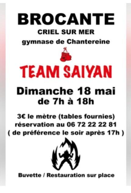 brocante 18 mai criel team saiyan