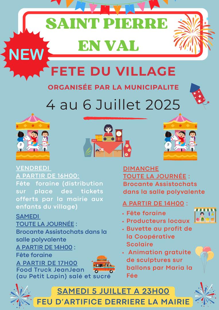 Flyer évènement Fête du village Musique Animations Jaune Rouge - 3
